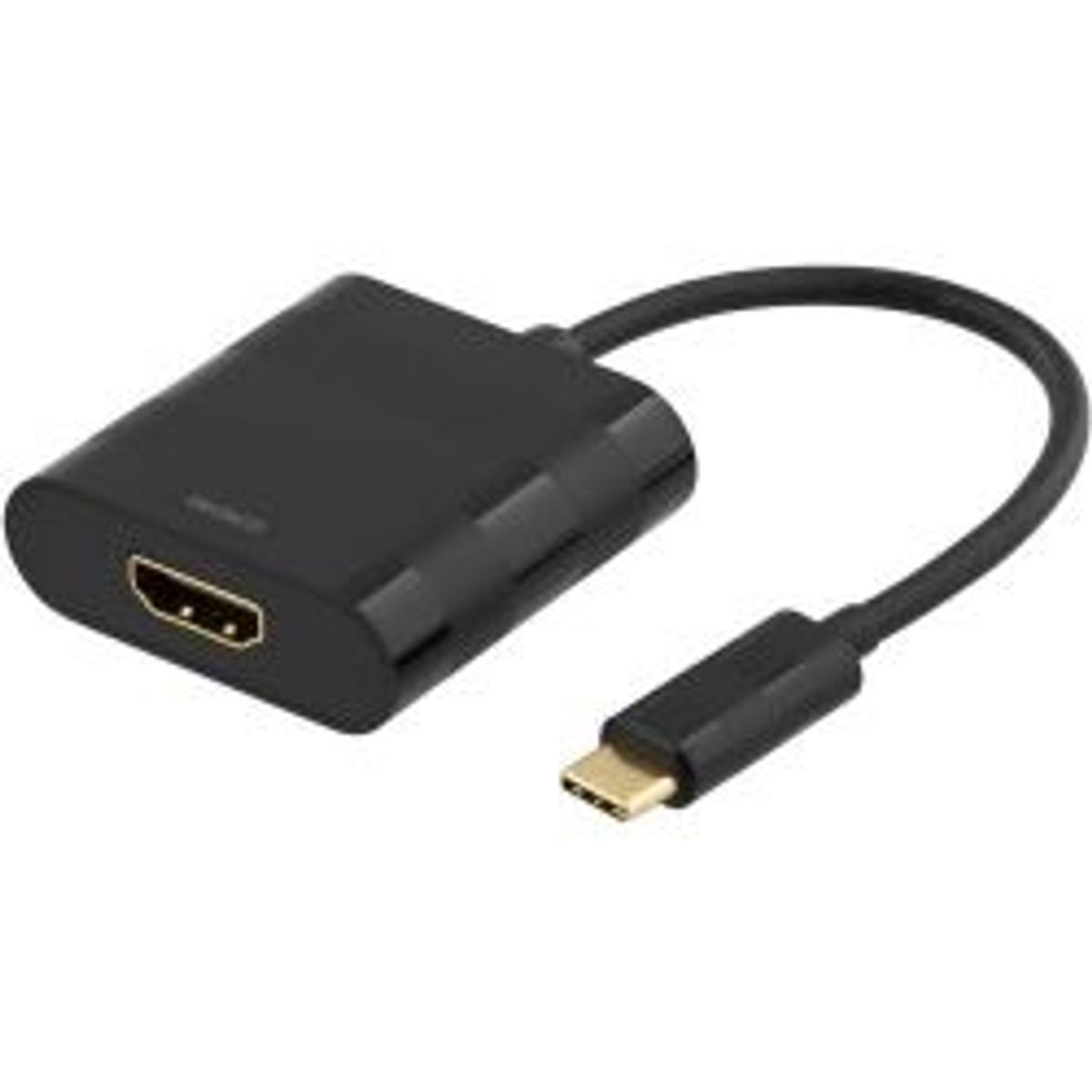 Deltaco Usb-c To Hdmi Adapter, Usb Type C Male - Hdmi Female, Black - Adapter