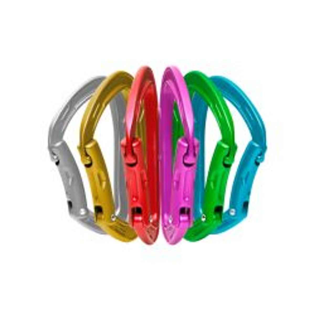 Edelrid Mission Sixpack - Assorted Colours - Str. Pack of 6 - Karabinhage