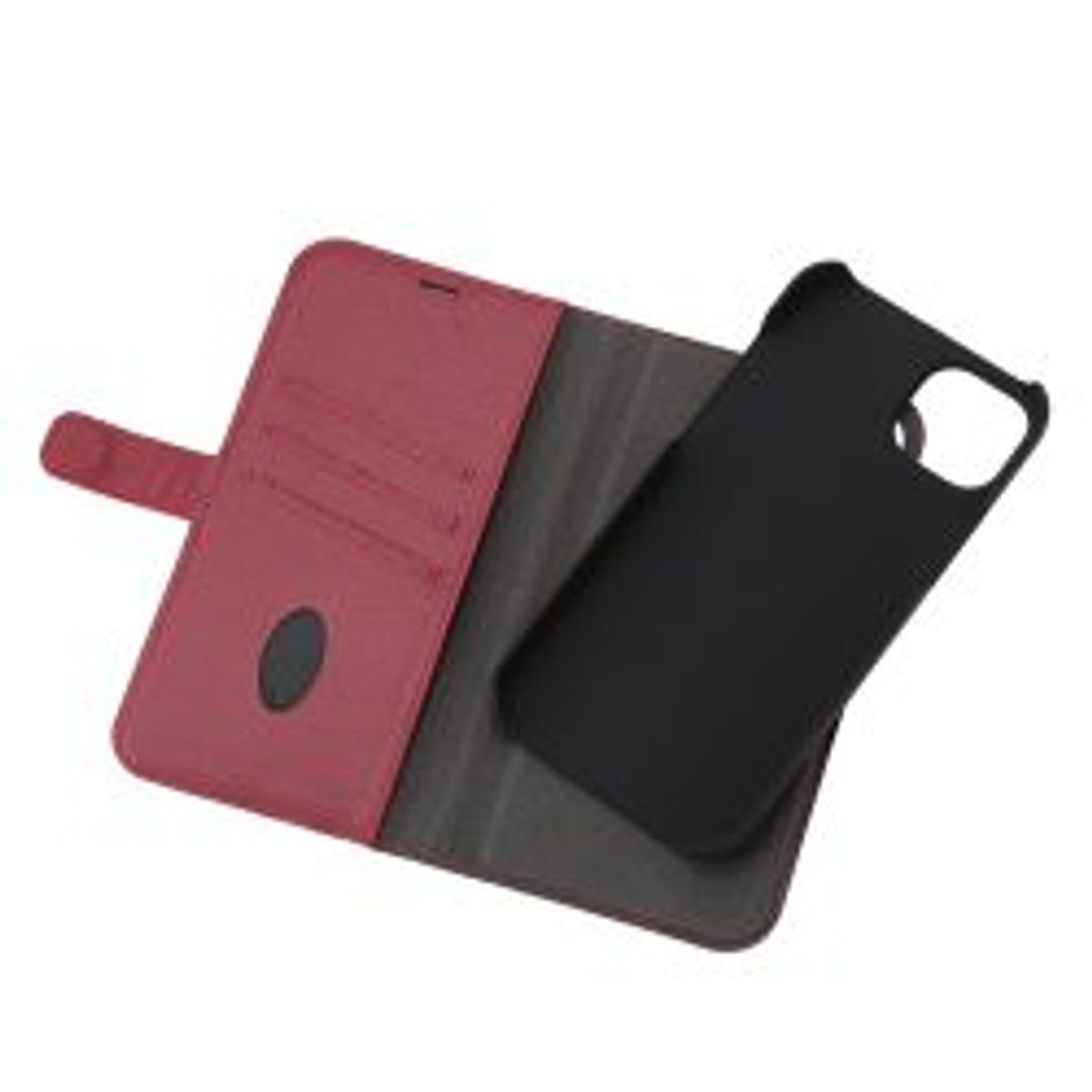 Essentials Iphone 14 Plus Leather Wallet, Detachable, Red - Mobilcover