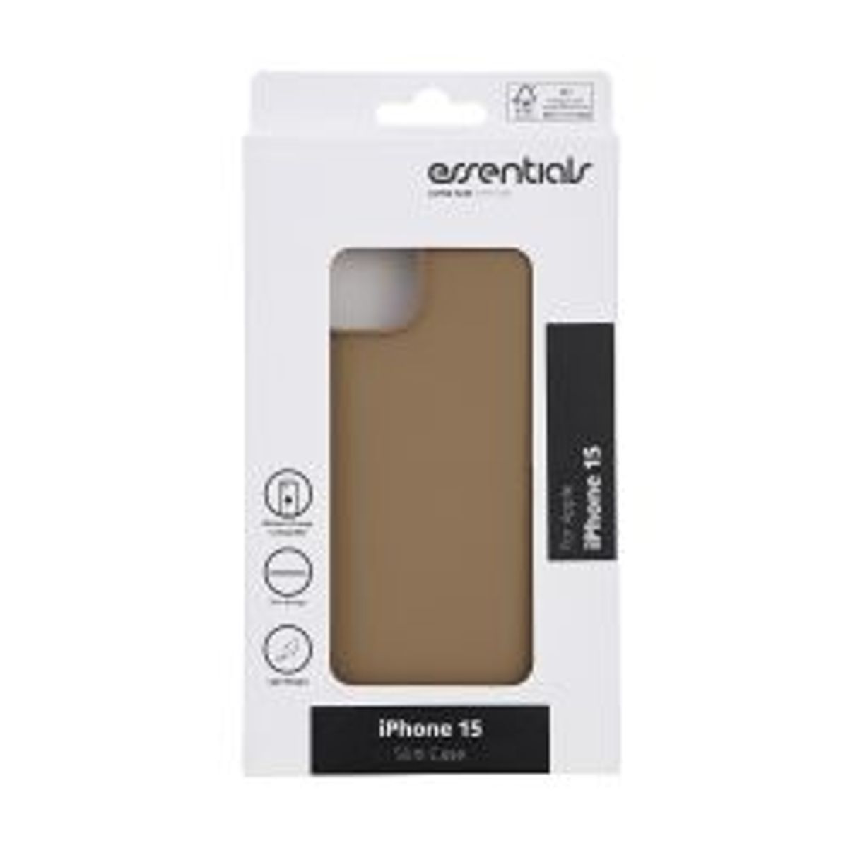 Essentials Iphone 15 Sand Bursted Back Cover, Beige - Mobilcover