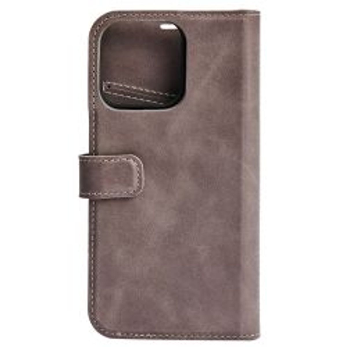 Essentials Iphone 13 Mini Leather Wallet, Detachable, Grey - Mobilcover