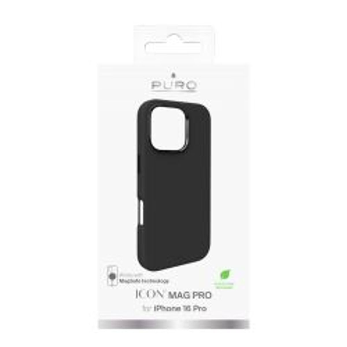 Puro Iphone 16 Pro Silicone Cover Icon Mag Pro, Black - Mobilcover