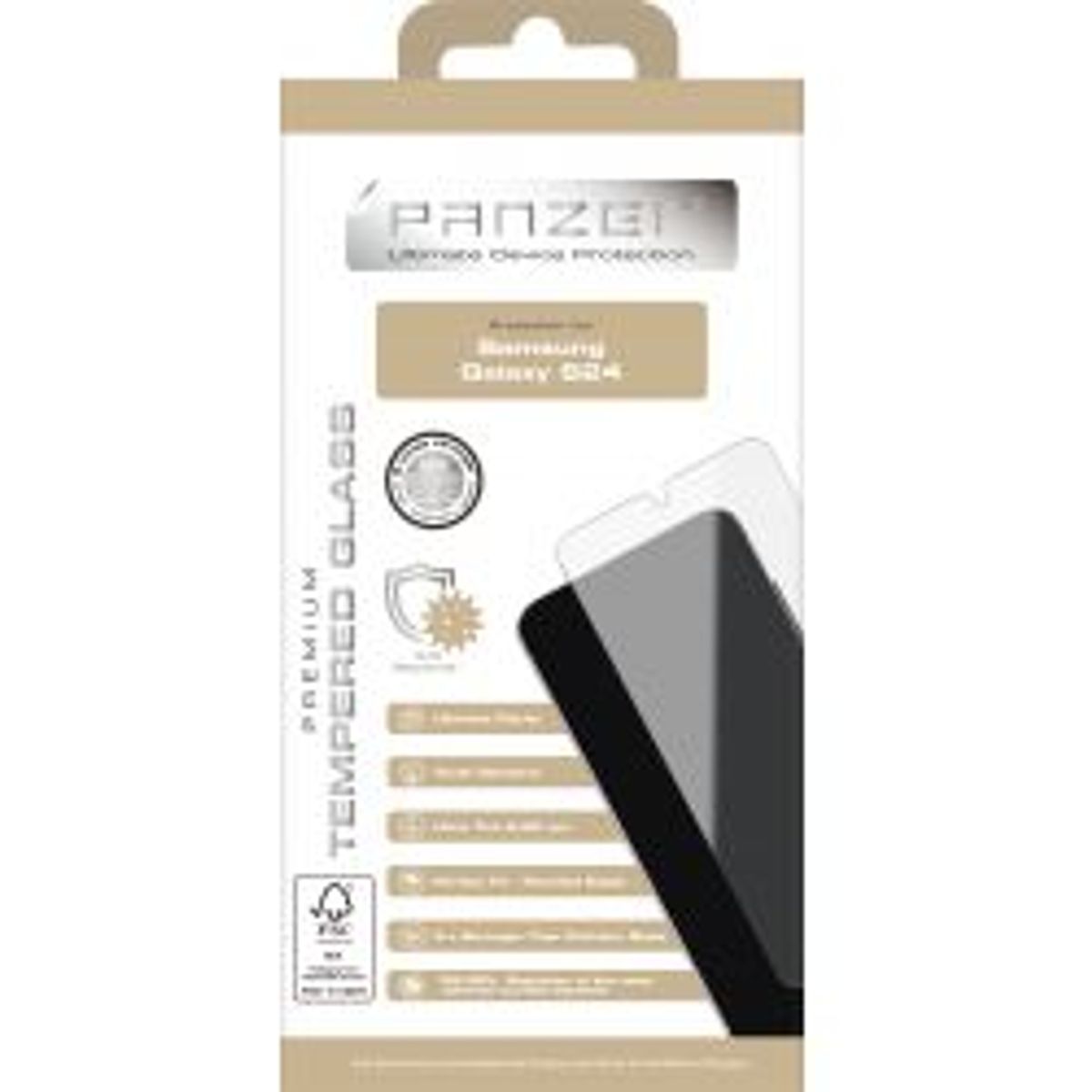 Panzer Samsung Galaxy S24 Tempered Glass - Tilbehør til smartphone