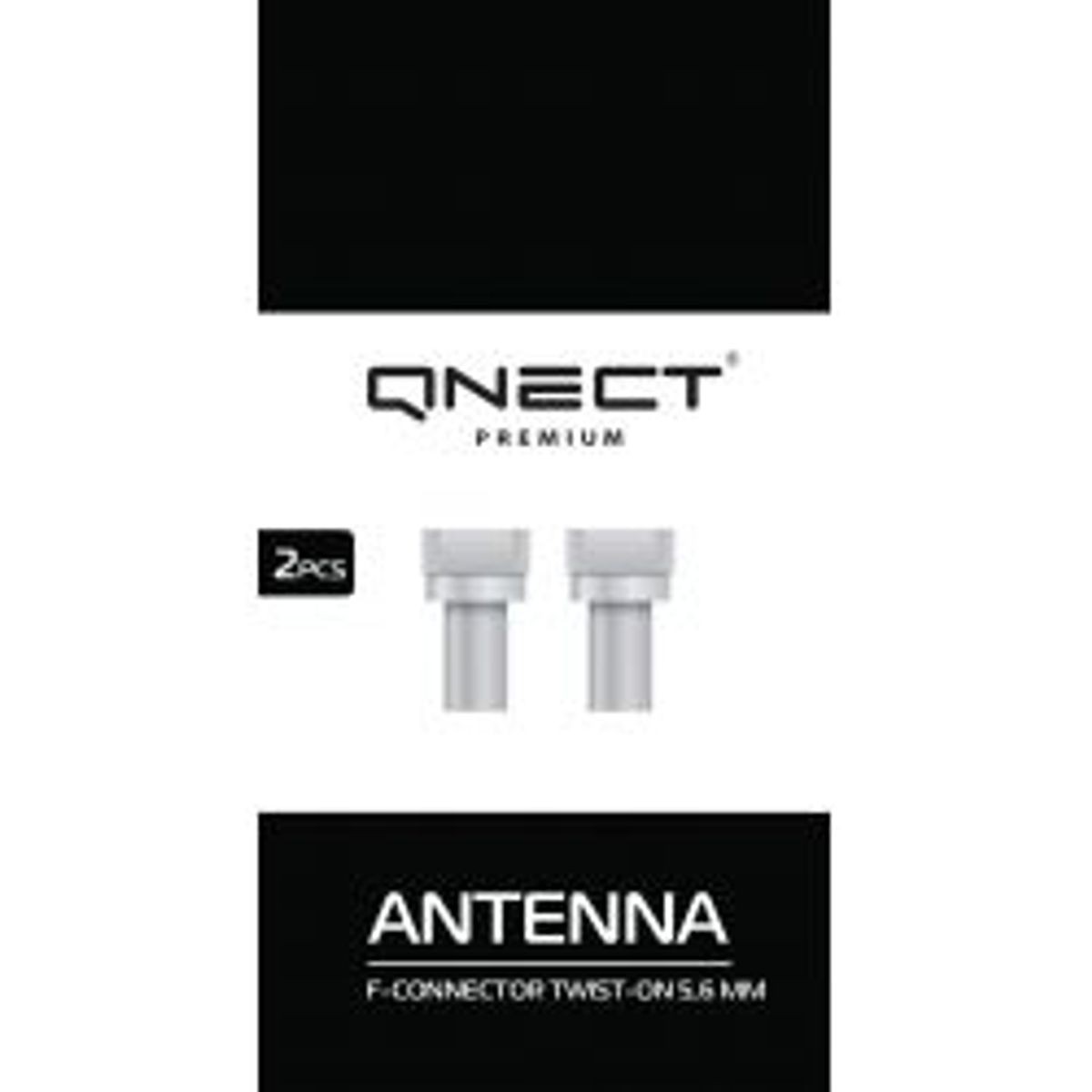 Qnect Antenna F-connector Twist-on For 5.6mm Cable 2 Pcs