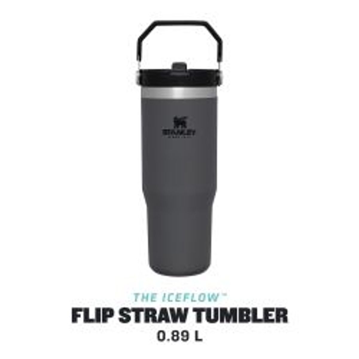 Stanley The Iceflow Flip Straw Tumbler 0.89l Charcoal - Termokop