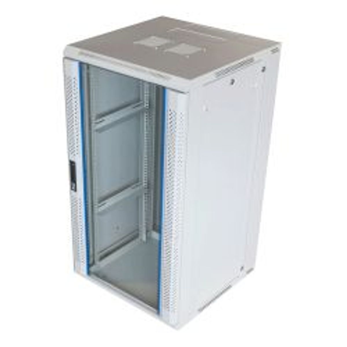 Toten System Z, 19 Wall Cabinet, 22u, 600x600, Glass Door, White - Tilbehør til computer