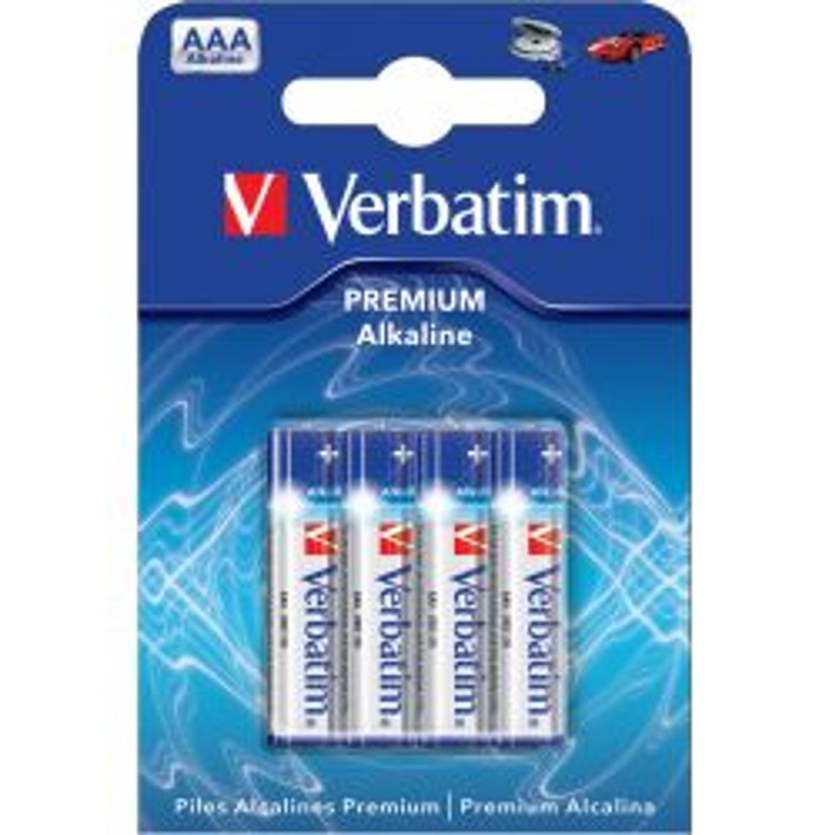 Verbatim Batteries, Aaa (lr03), 4-pack, Alkaline, 1.5 V