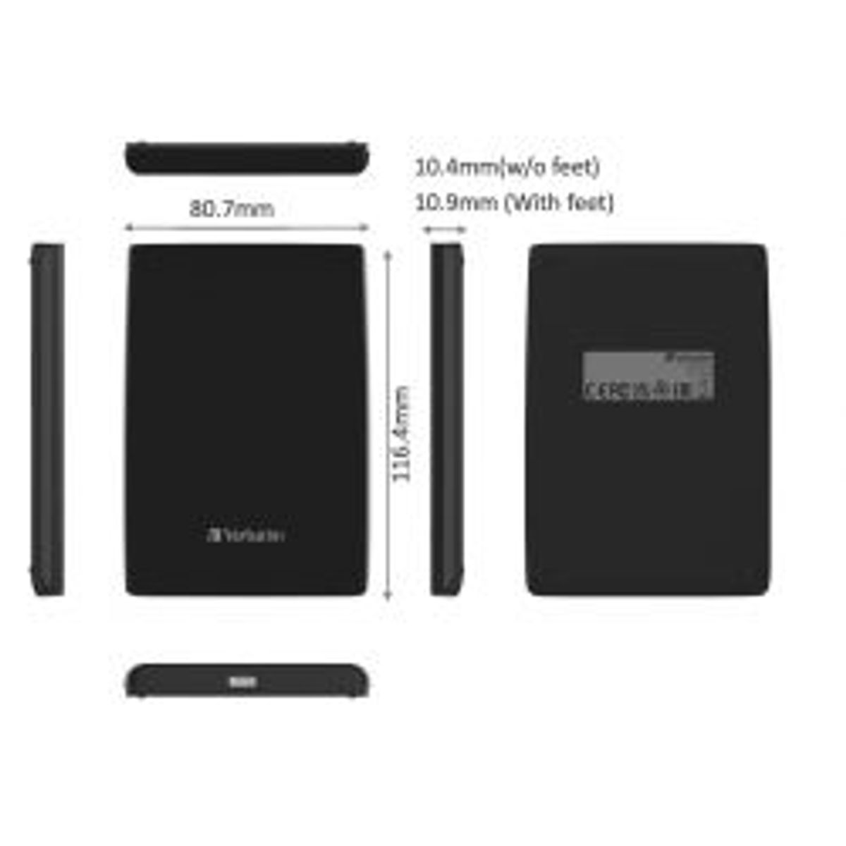 Verbatim Store ´n ´ Go Slim Portable Ssd Usb 3.2 G1/usb-c 256gb Black