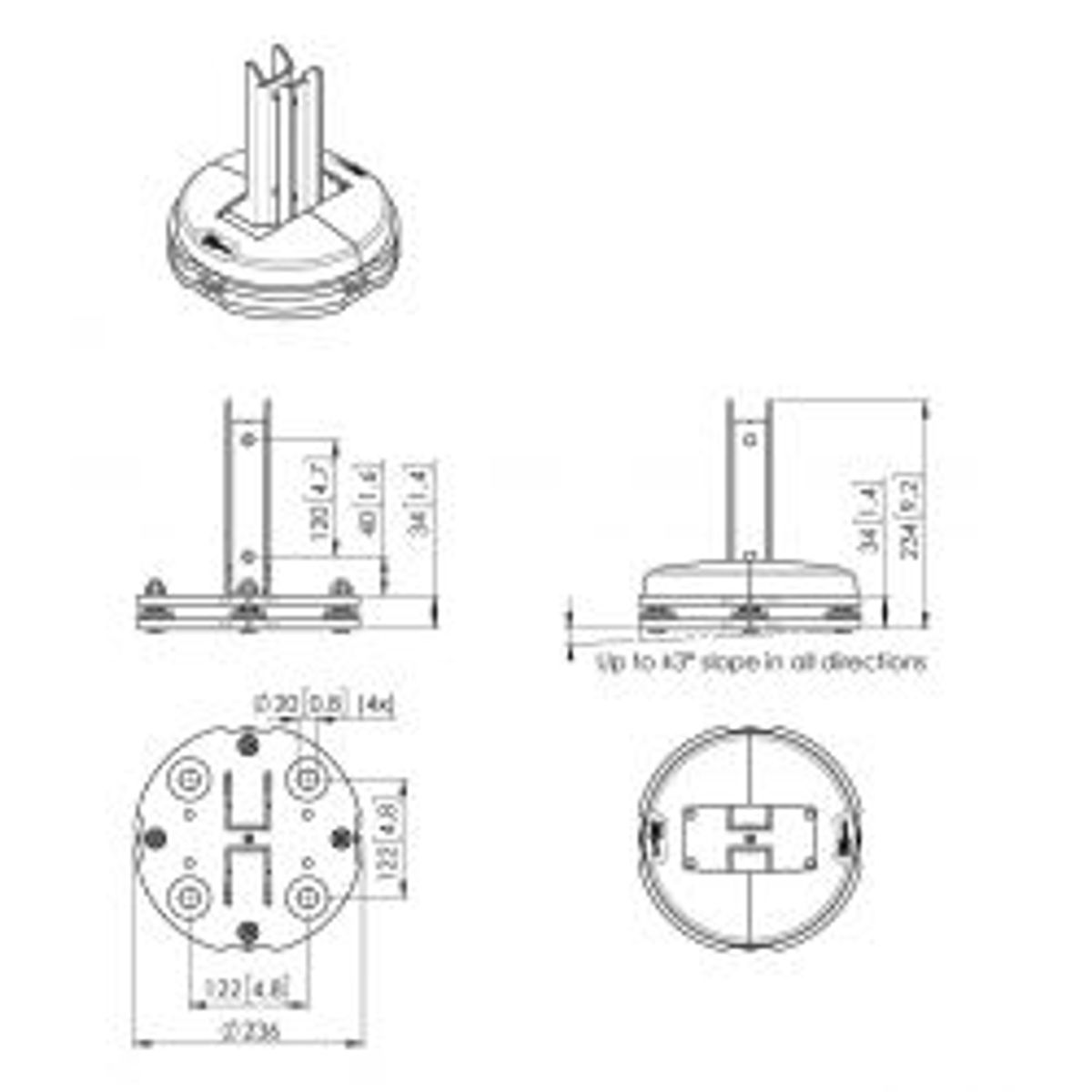 Vogel's Vogelspro Pff 7965 Floor Plate Adjustable - Diverse