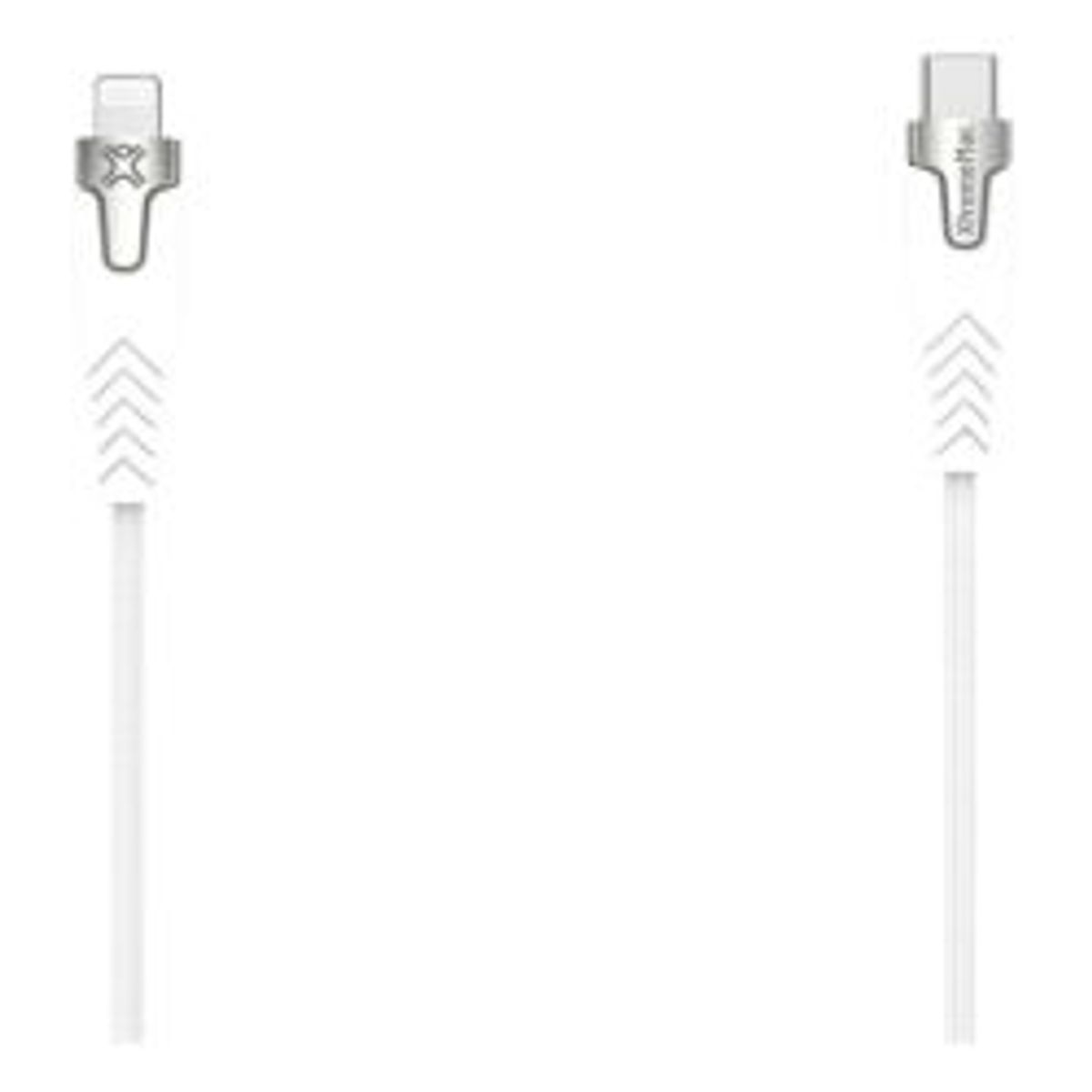 Xtrememac Premium Braided Lightning To Usb-c, Mfi, 2m, White/silver - Diverse