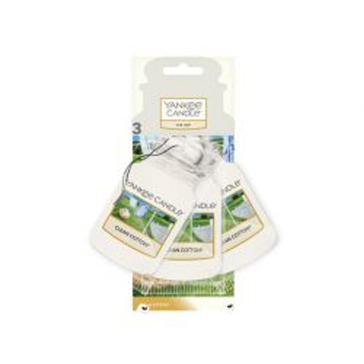 Yankee Candle Car Jar 3 Pack - Clean Cotton - Lugtfjerner