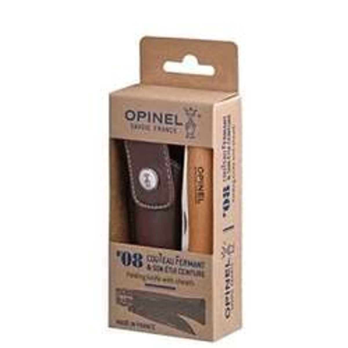 Opinel N °8 stainless 8,5 cm. m.skede bøg