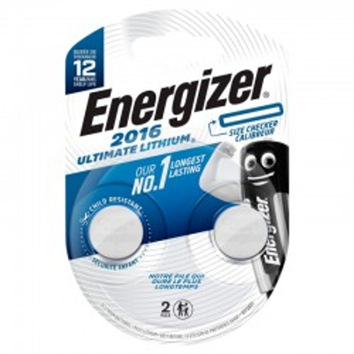 Energizer Ultimate Lithium CR2016 2 pack - Batteri