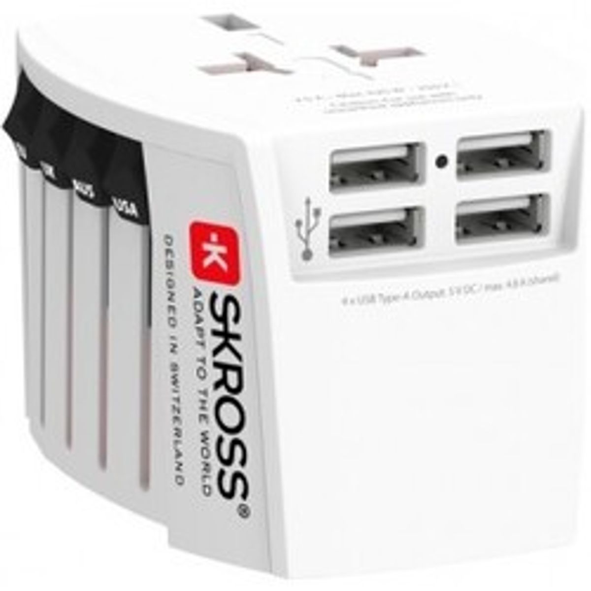 Skross Muv World Travel Adapter, Usb 4xa - Adaptor