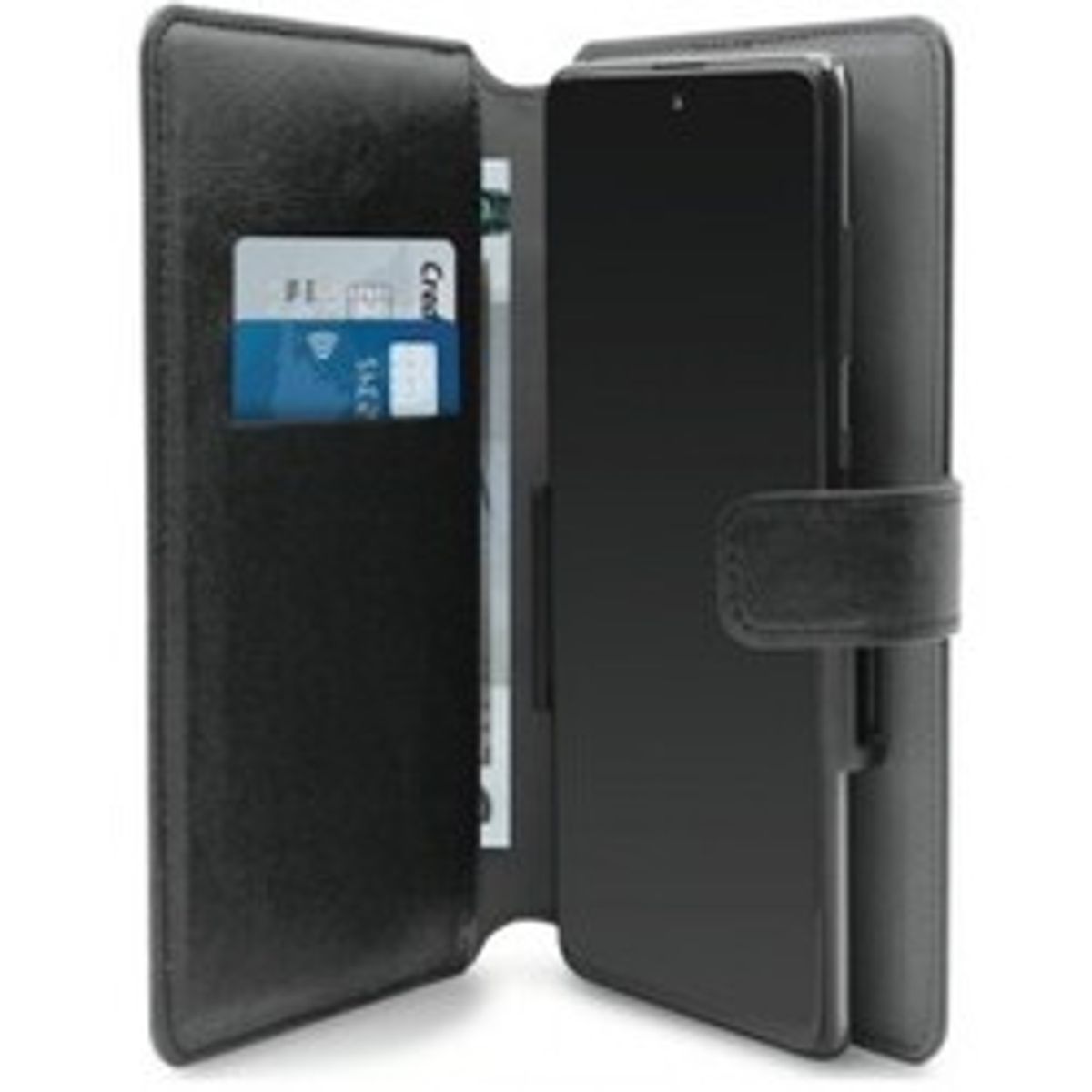 Uni XXL Ecoleather Case Adjustable SlideHolder Blk - Mobilcover