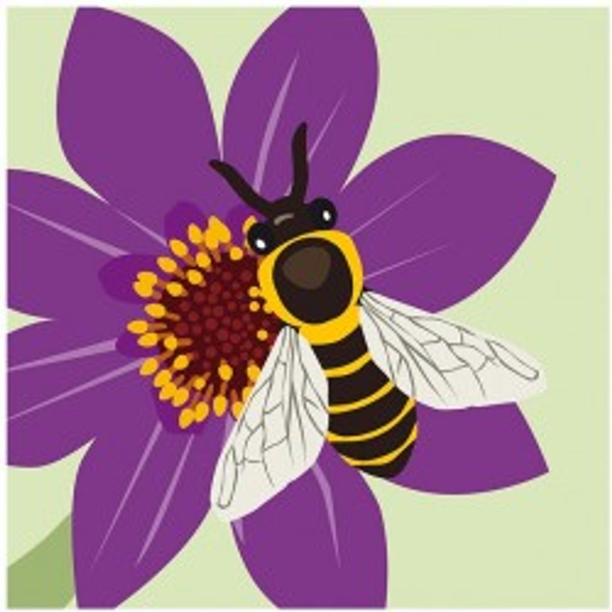 2totango Pop Up Card Bee On Flower - Postkort