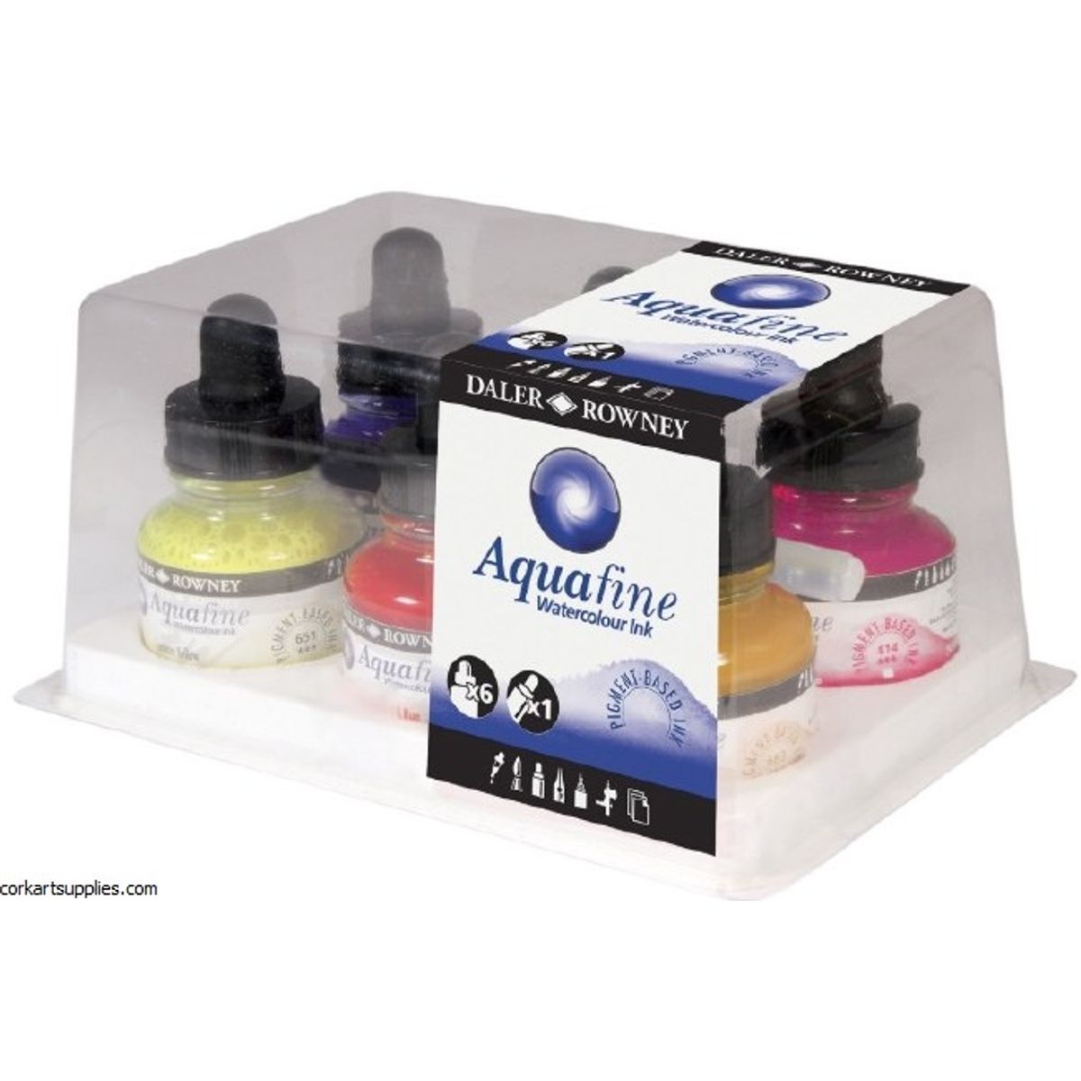 Aquafine Ink Set. 6x29,5 ml