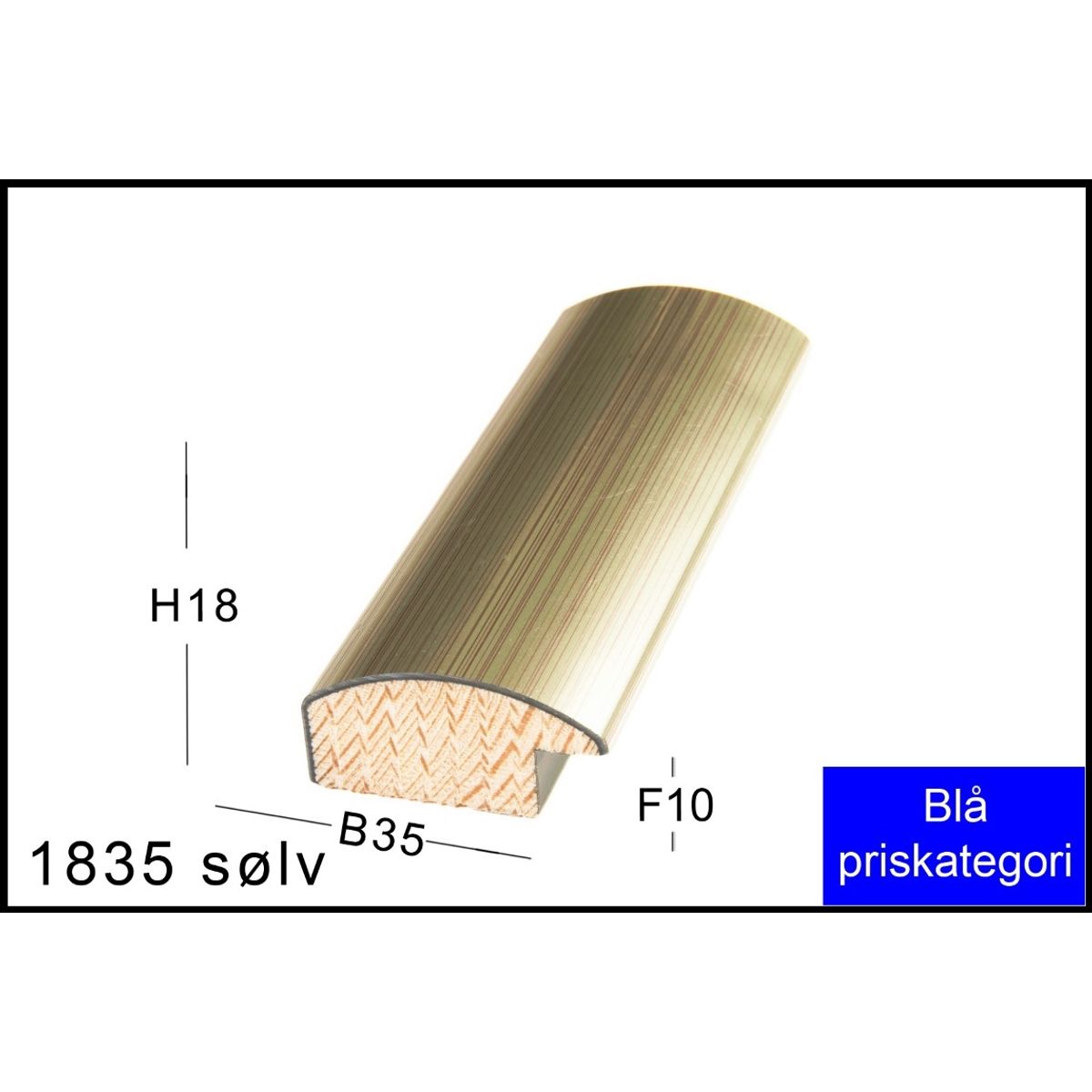 Fotoramme Nr. 1835 Sølv-50x60