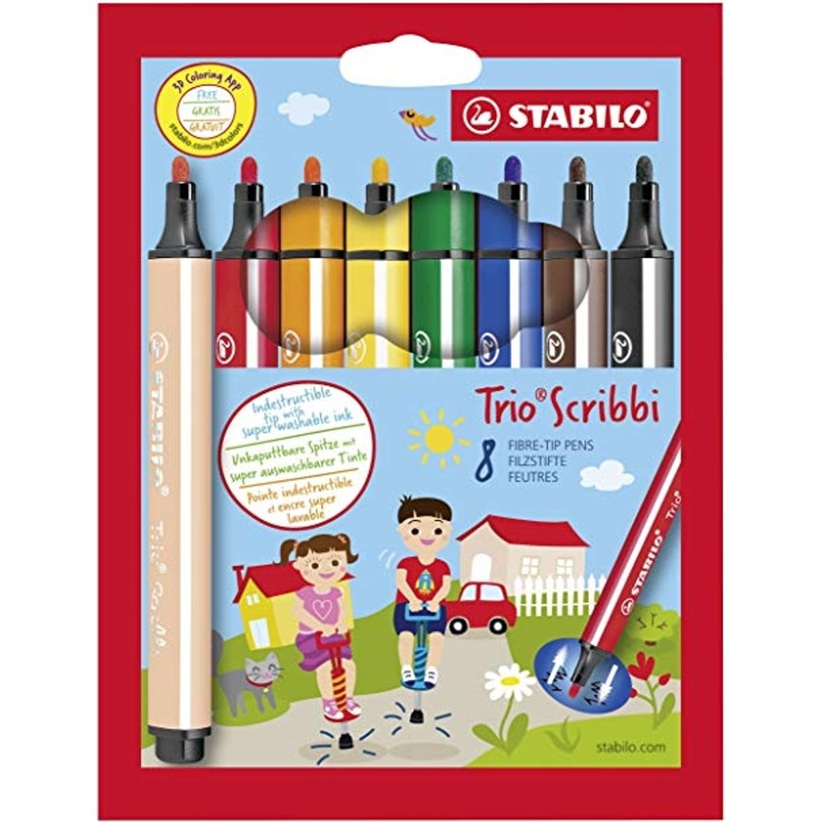 Stabilo Trio Scribbi 8 stk/pk