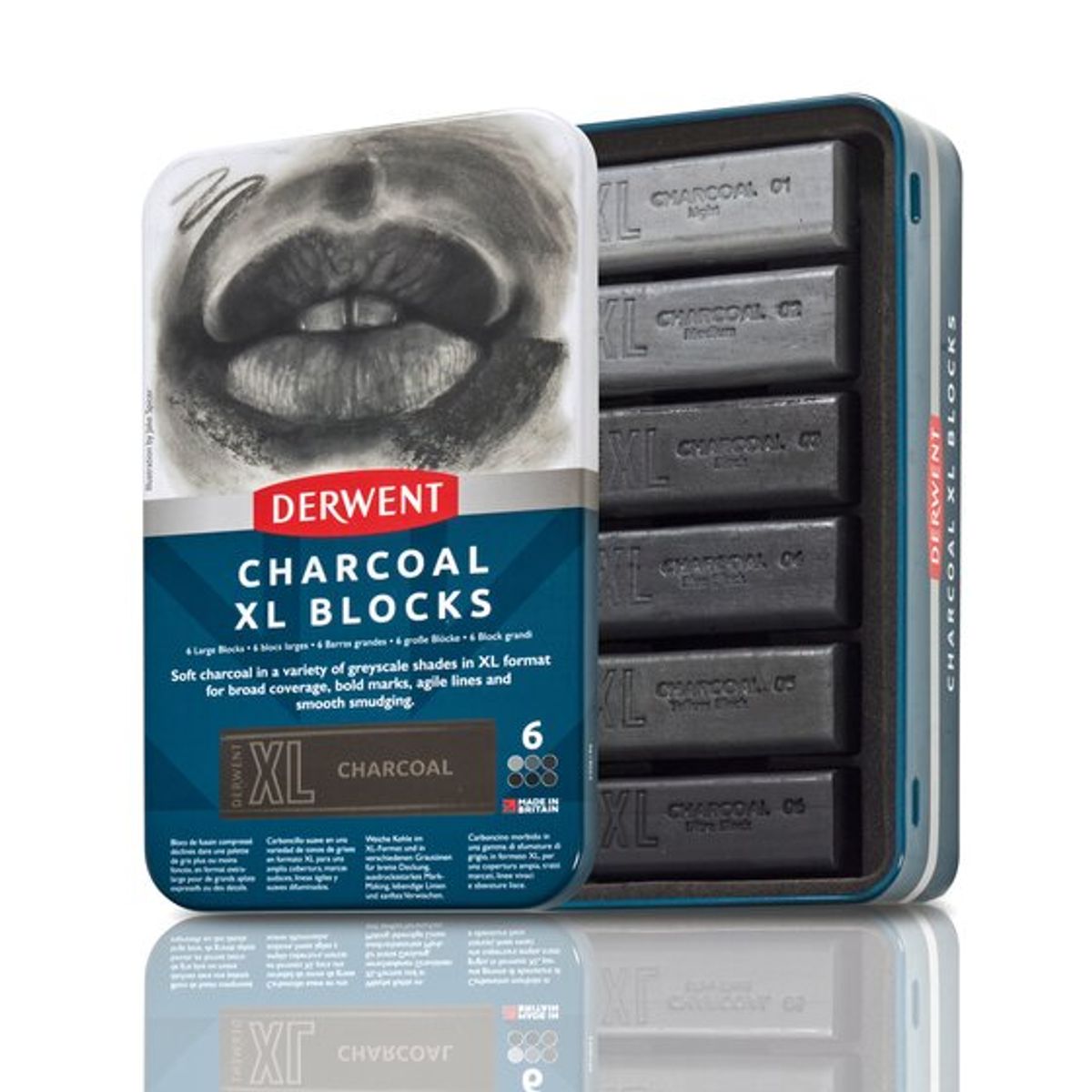 Derwent Charcoal XL Blocks 6 stk