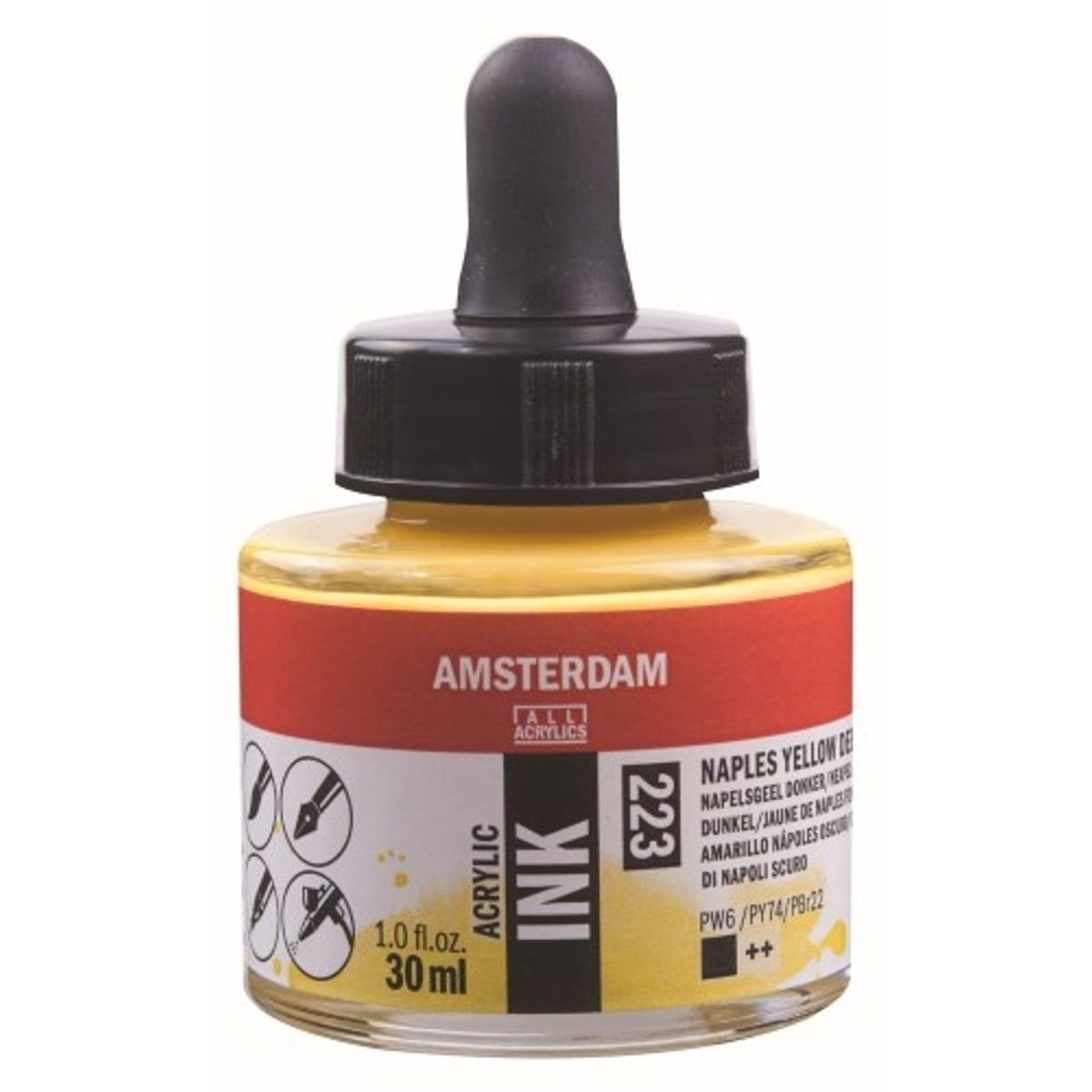 Amsterdam - 223 Naples Yellow Deep - 30 ml - Acrylic Ink