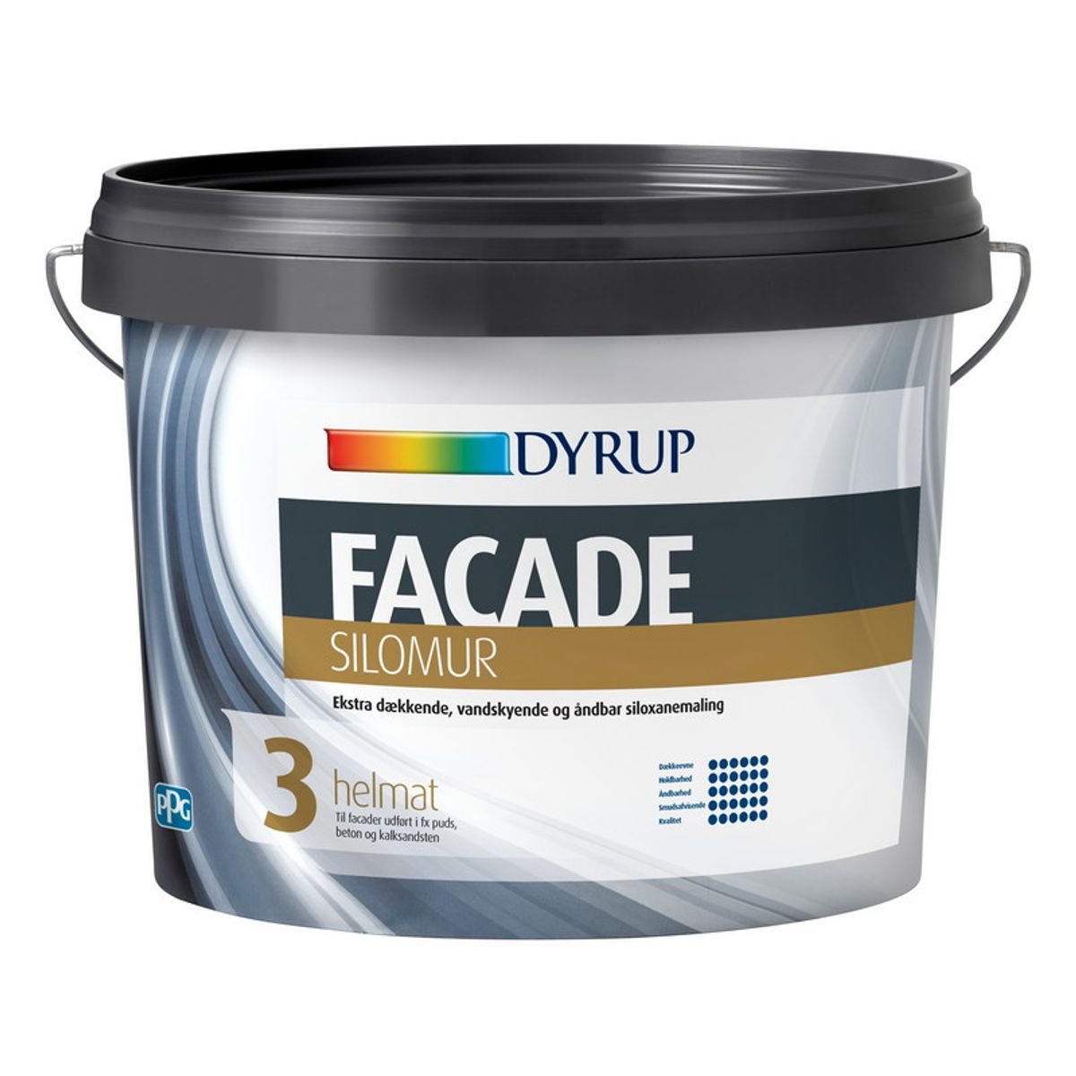 DYRUP FACADE Silomur Glans 03 Helmat - 9 liter - Hvid (800)