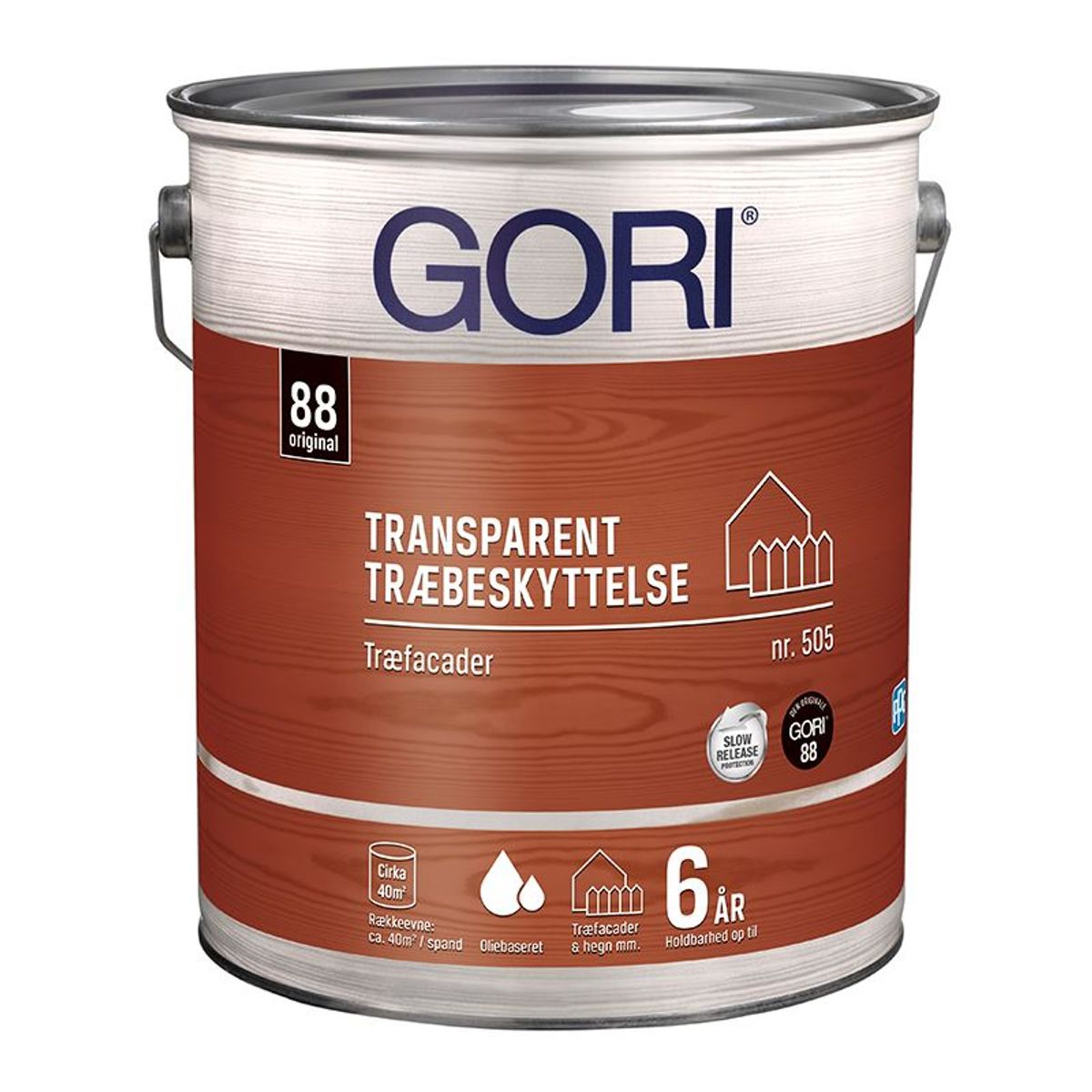 GORI Transparent Træbeskyttelse Træfacader 505 - 5 liter - Tryk Grøn