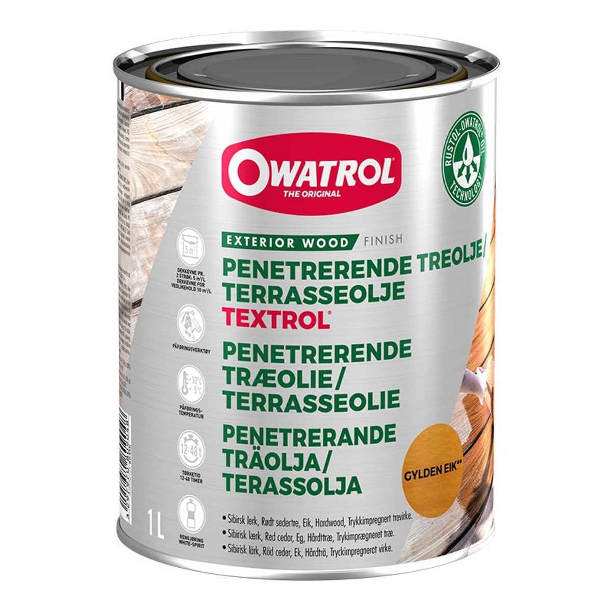 Owatrol Textrol Træolie Til Altan og Terrasse - 5 liter - Farveløs