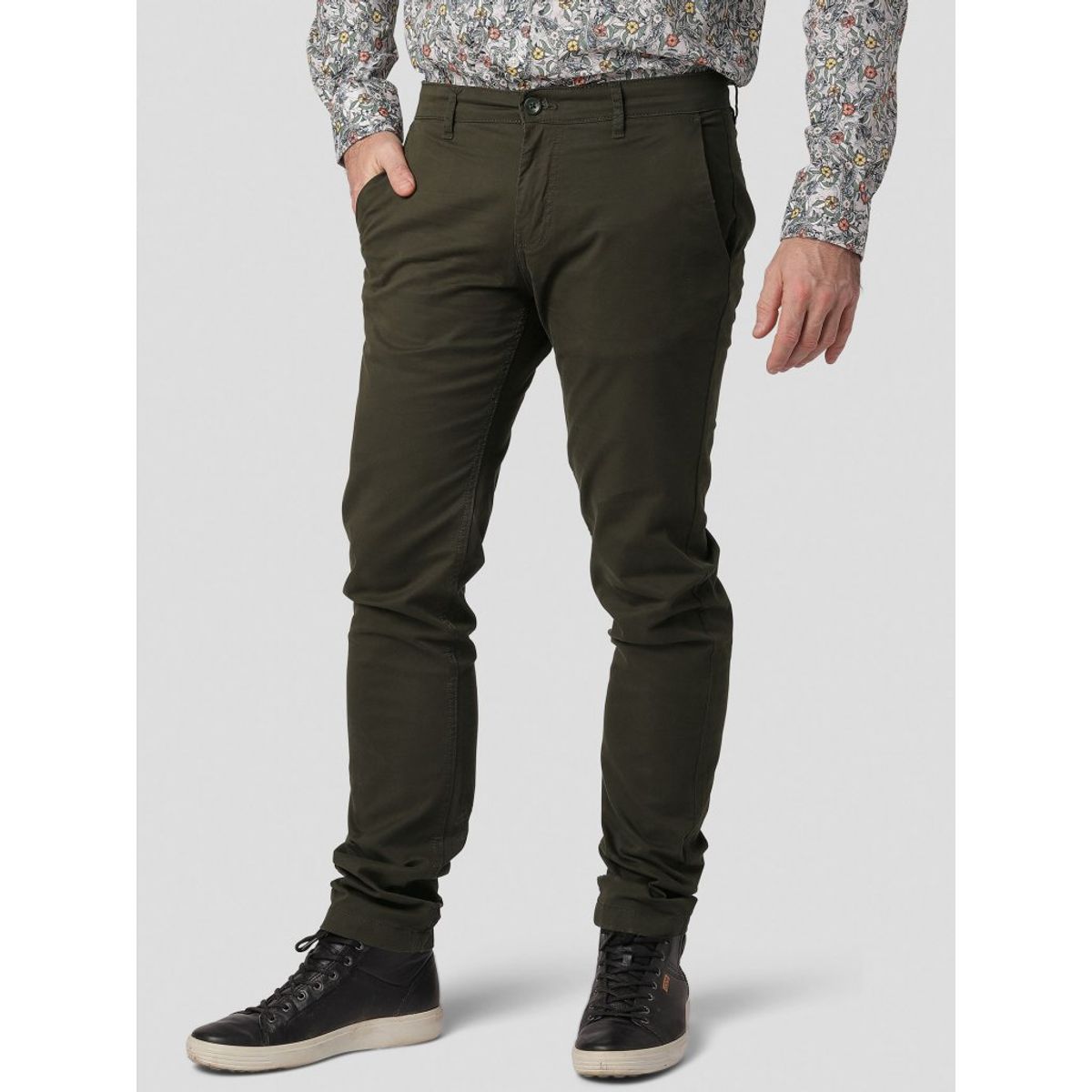 Pre End - Robert stretch chinos i grøn - Herre - 34/30