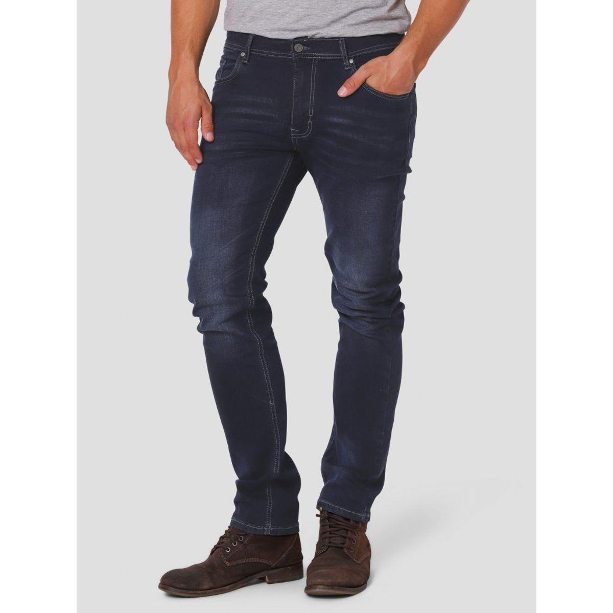 Marcus - Felix 2117 super stretch jeans - mørkeblå - Herre - 28/32 - (Regular fit)