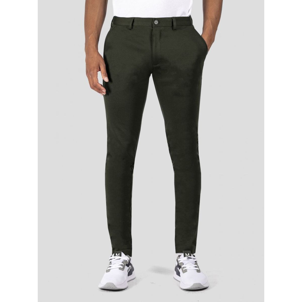 Performance pants i army - Herre - 36/34 - Stretch bukser