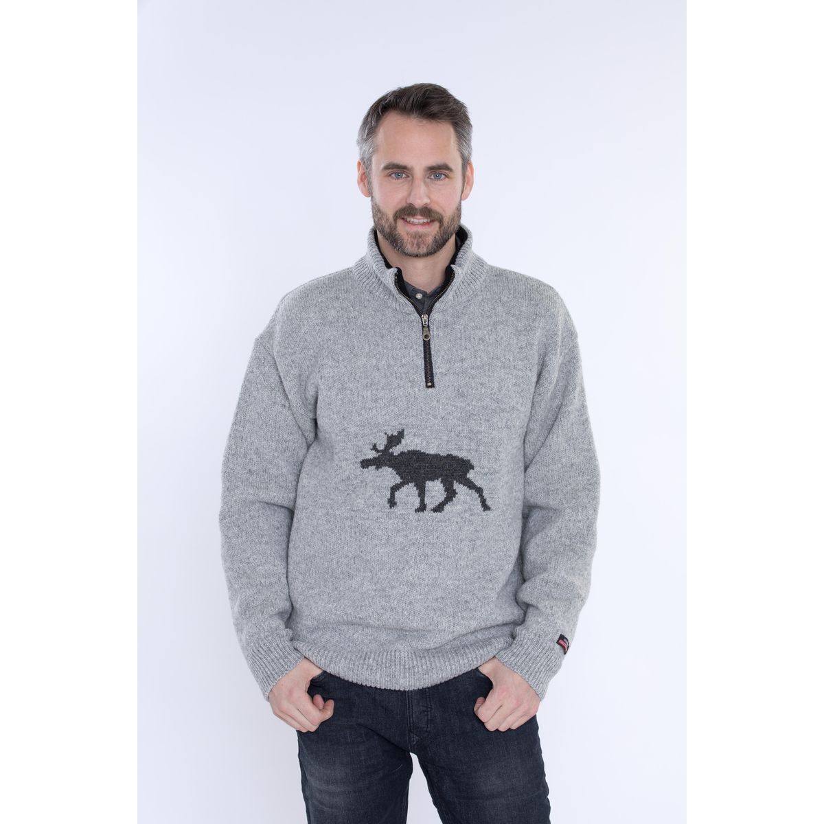 Wool Of Scandinavia Norsk Strik Sweater Moose Adult_Large