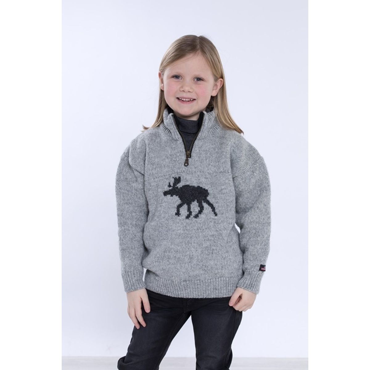 Wool Of Scandinavia Norsk Strik Sweater Børn Moose_Børn 2 År