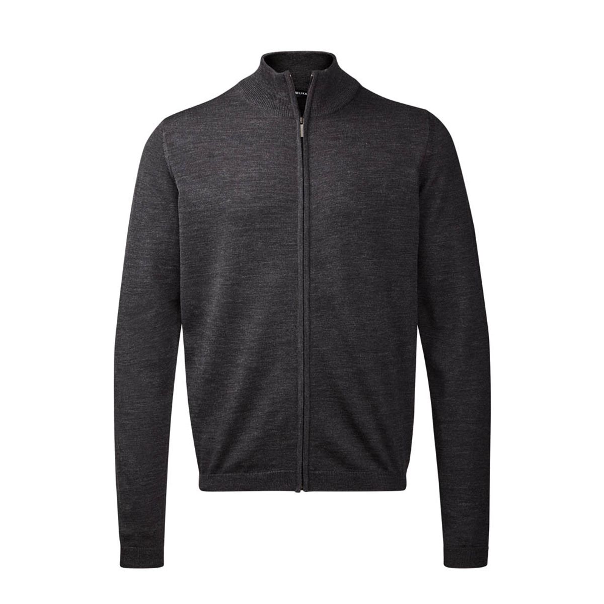 Belika Zip-cardigan - Dark Charcoal Melange-medium