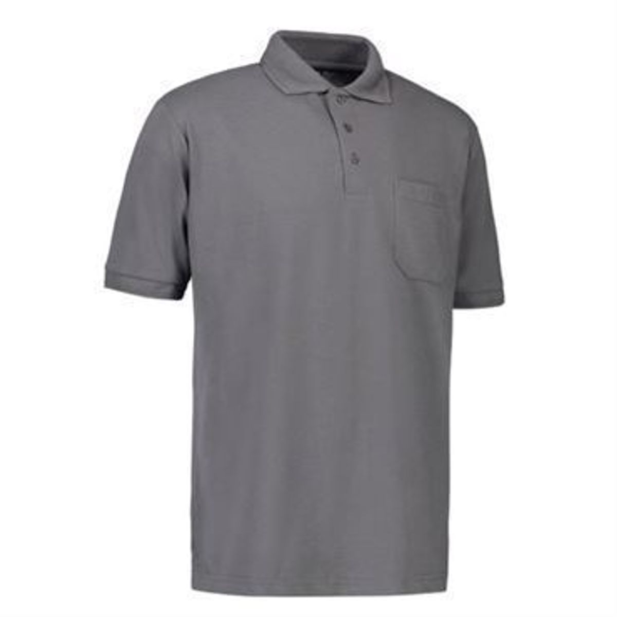 Id Pro Wear Polo Med Brystlomme 0320 Silver Grey-4xl