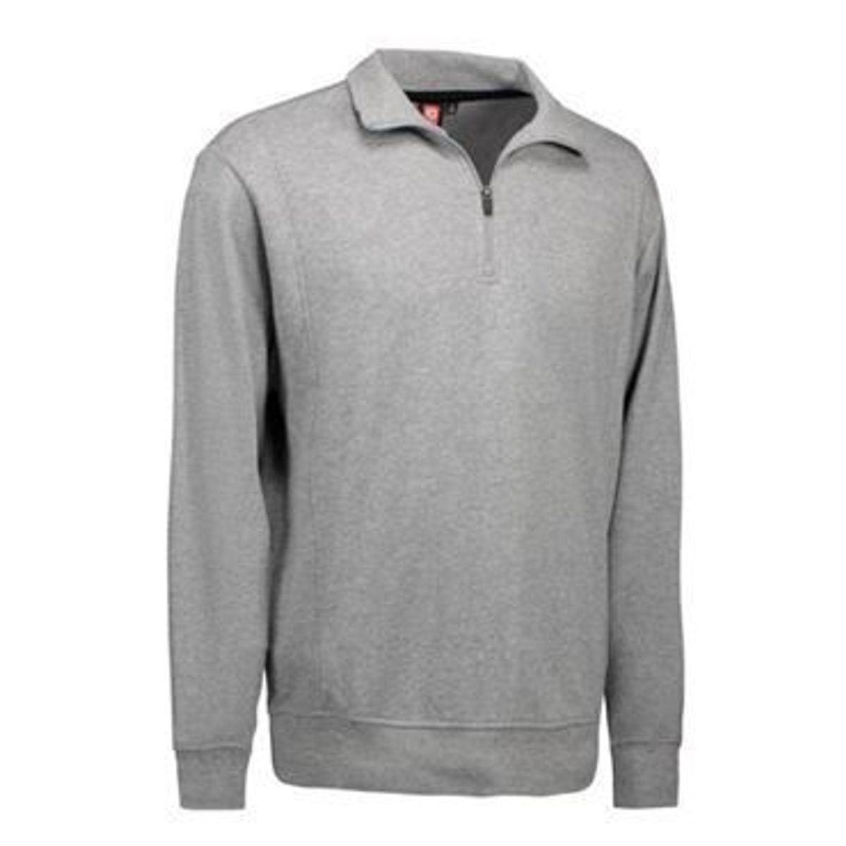 Id Sweatshirt Med Krave 0603 Grå Melange-xl