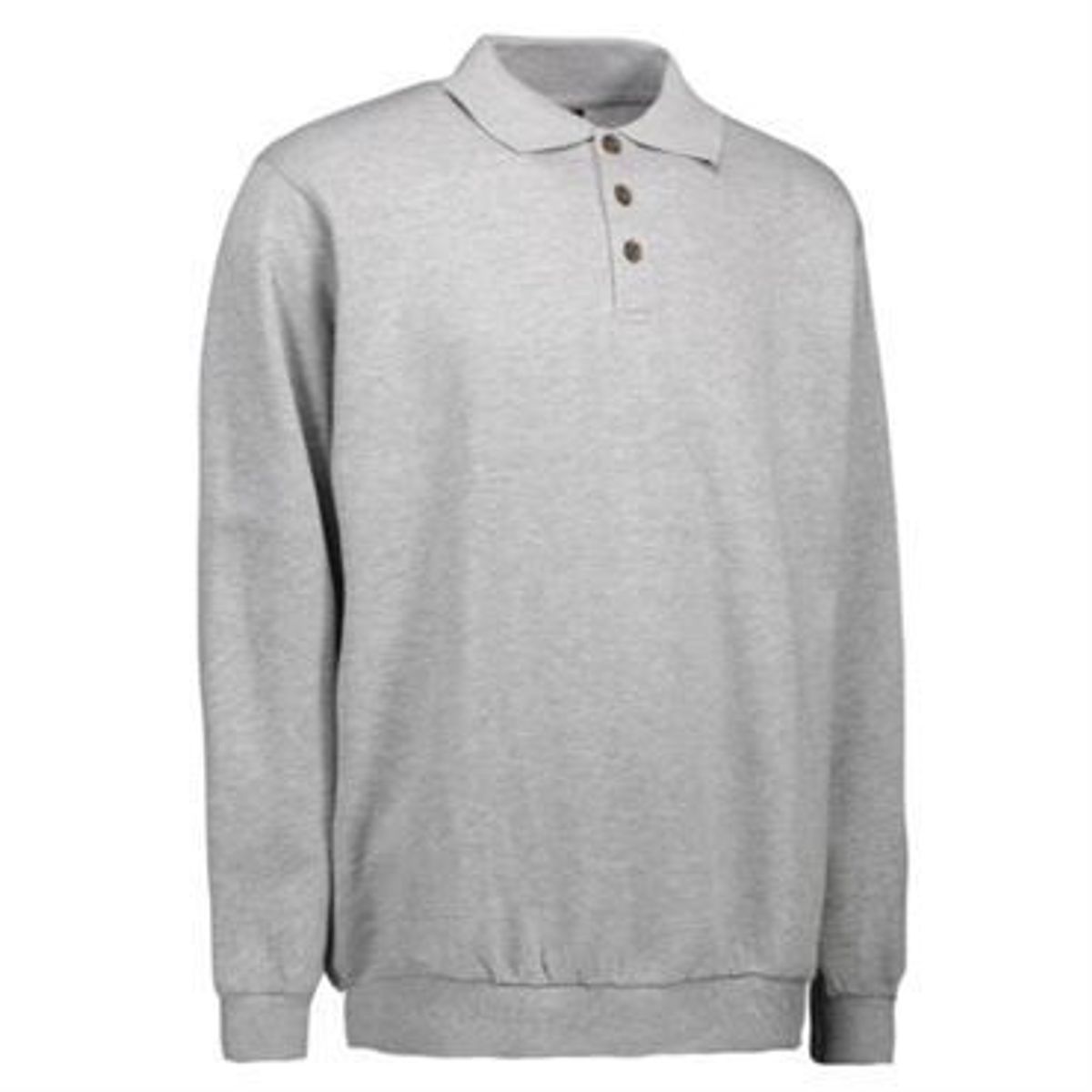 Id Polosweatshirt 0601 Grå Melange-small