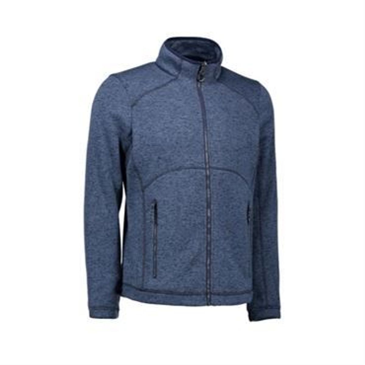 Id Fleece Jakke 0847 Grå Melange-3xl