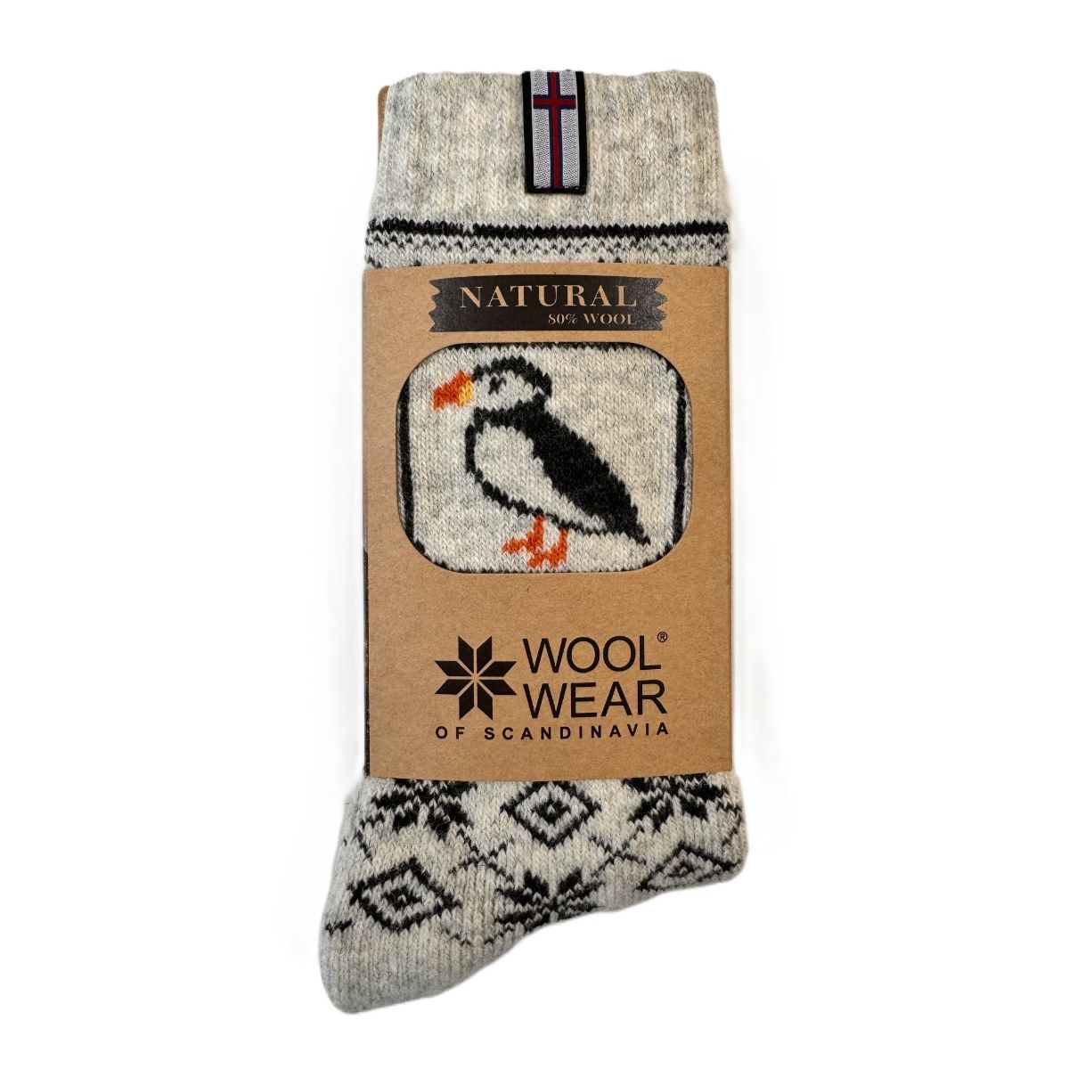 Wool Of Scandinavia Færøsk Ragsokker M/ Puffin