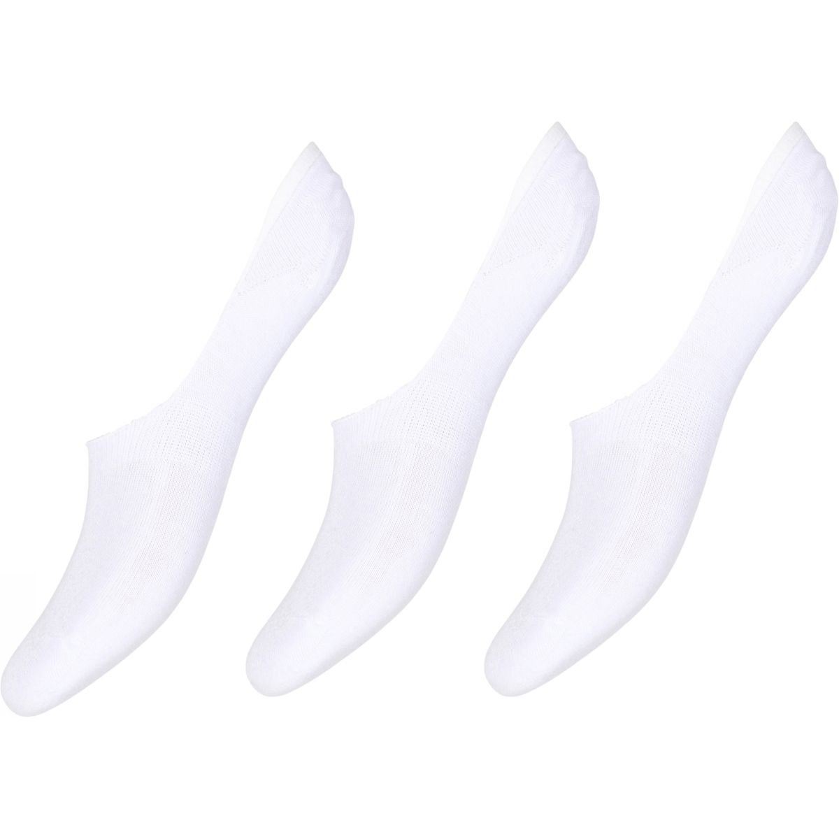 Decoy 3-pak Footies Strømper Bambus White