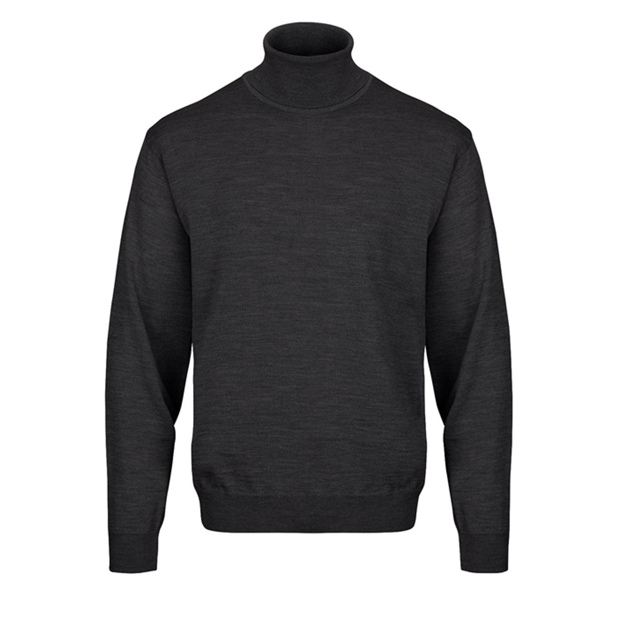 Belika Rullekrave-pullover - Dark Charcoal Melange