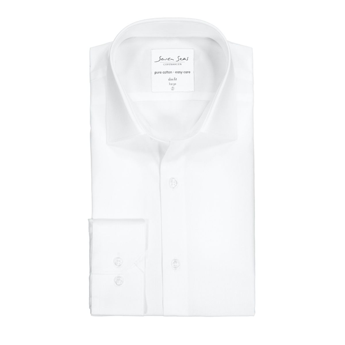 Seven Seas Skjorte Slim Fit S402 White-39 / Medium