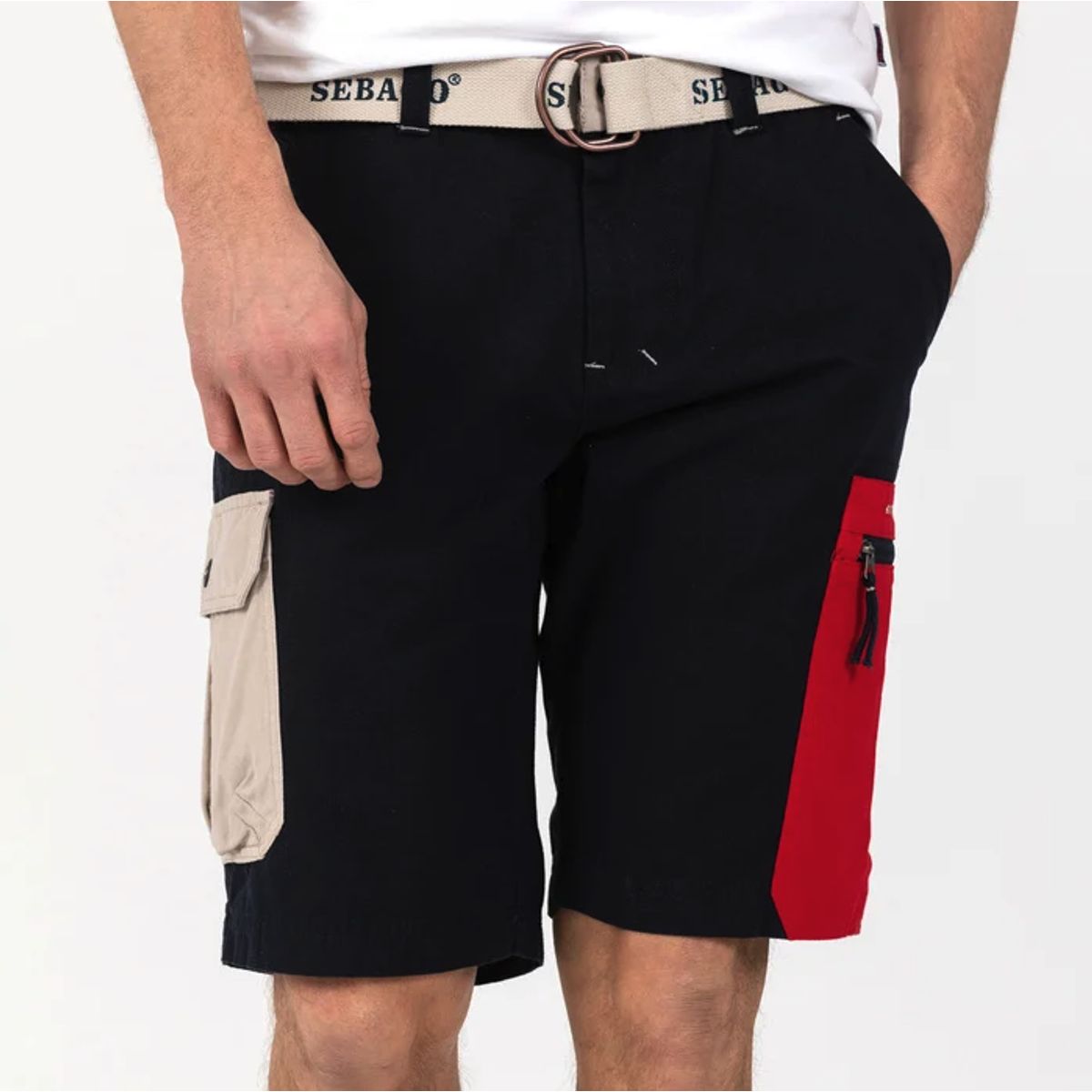 Sebago Red Pocket Shorts_Medium