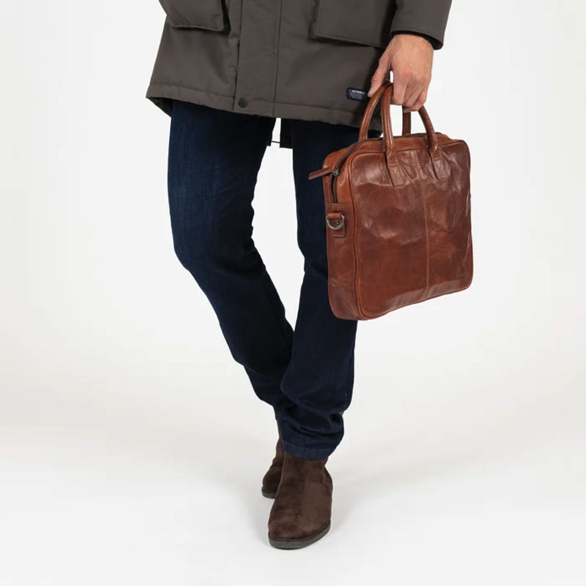 Sebago Leather Laptop Bag