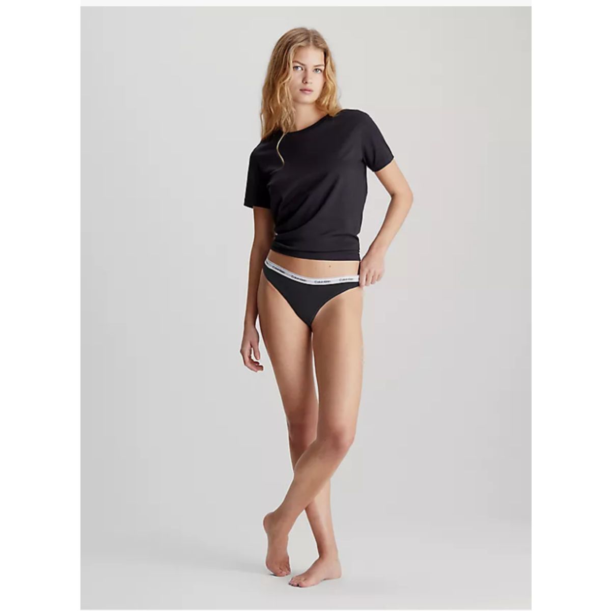 Calvin Klein Women Thong Qd5043e Black