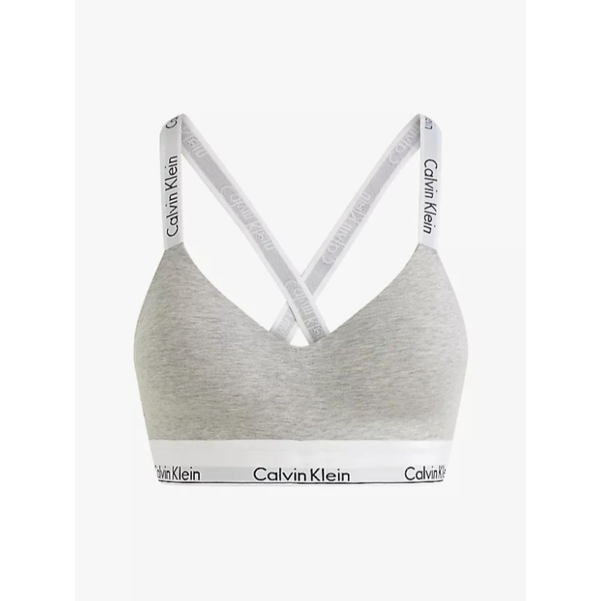 Calvin Klein Women Lined Bralette Qf7059e Grey Heather-x-small