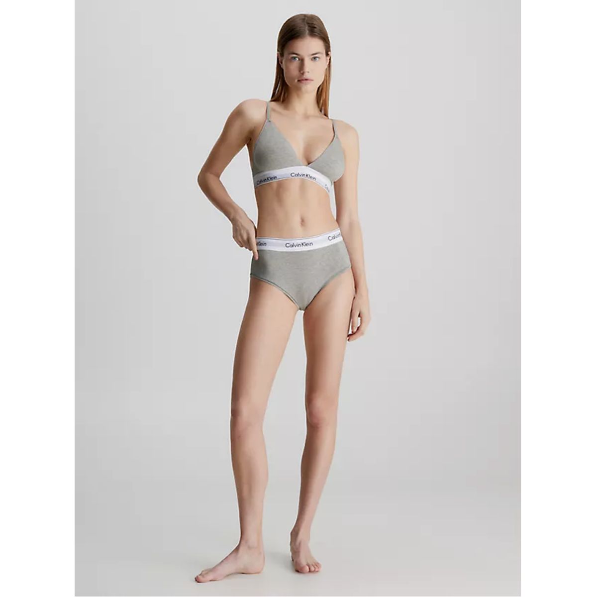 Calvin Klein Women Triangle Qf5650e Grey Heather