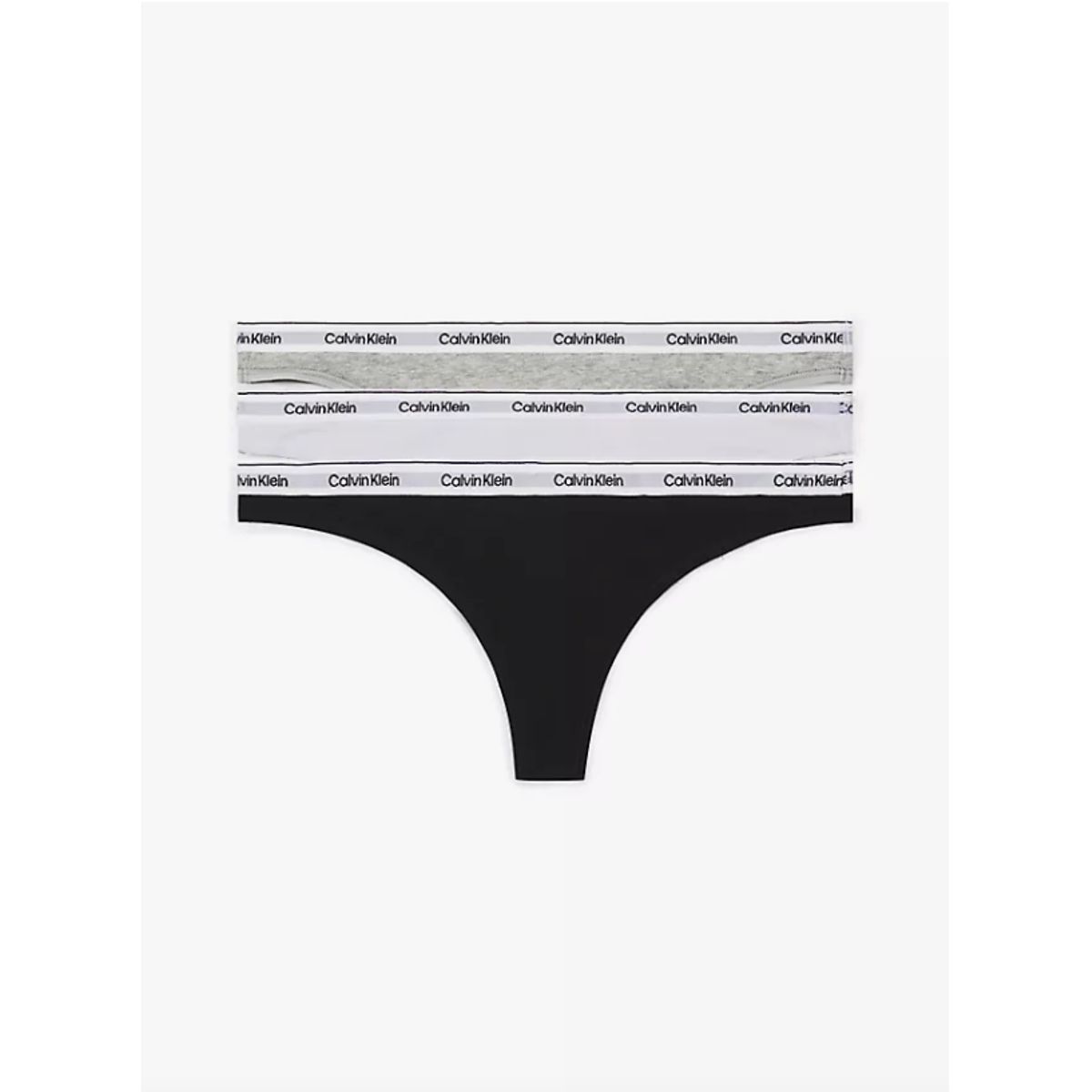 Calvin Klein Women 3-pack Thong Qd5209e Black/white/grey-2x-large