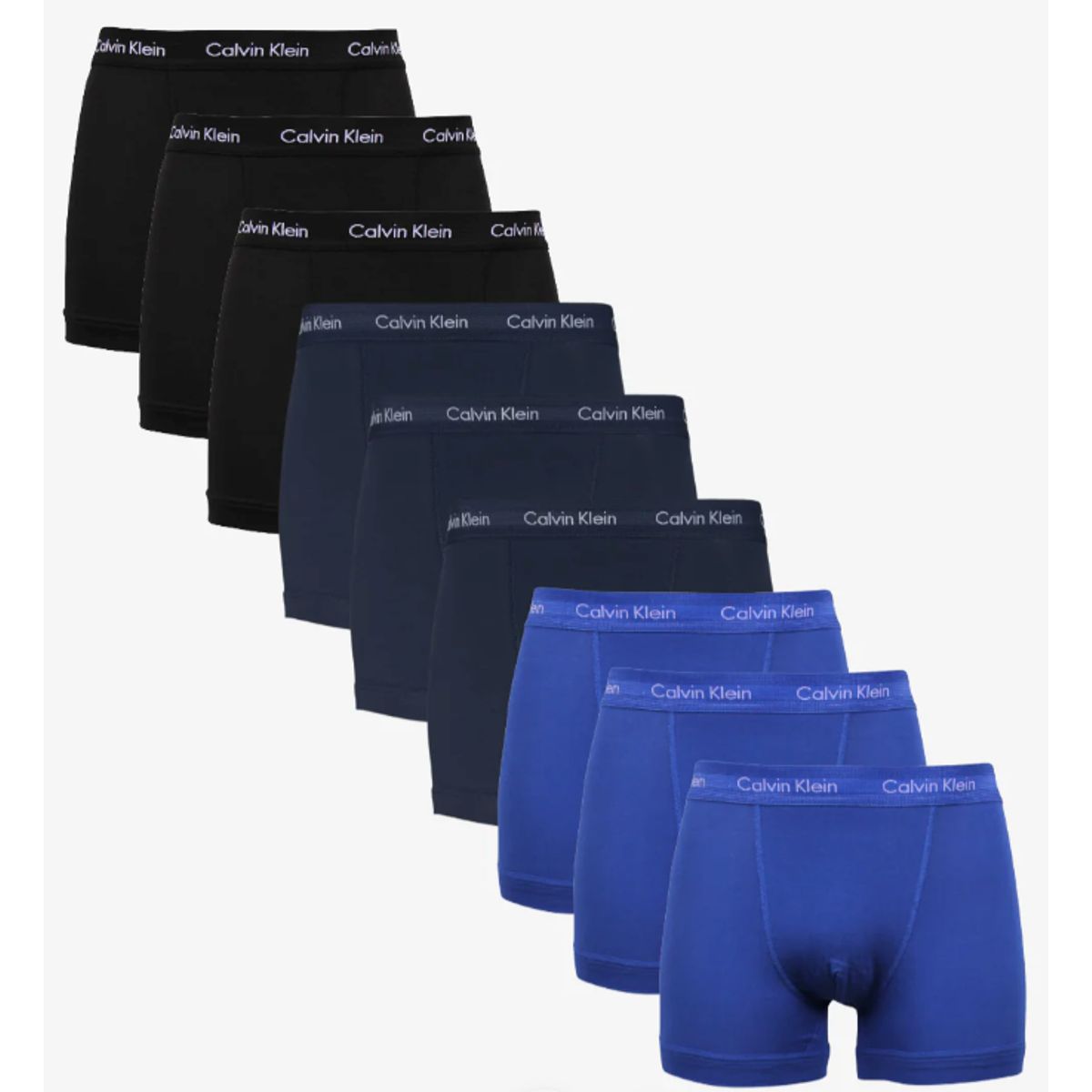 Calvin Klein Trunks 9-pak Black/navy/blue