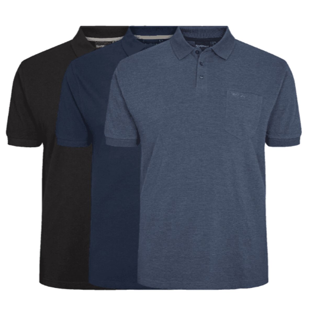 North 56°4 3-pack Polo 99011 Mix-3x-large